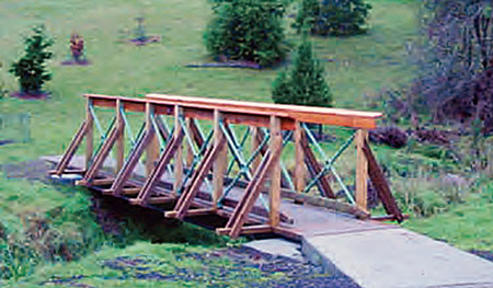 The leatherwood bridge over Melrose Creek by the Picnic Area