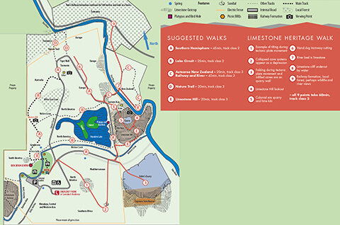 The Tasmanian Arboretum walking trails map